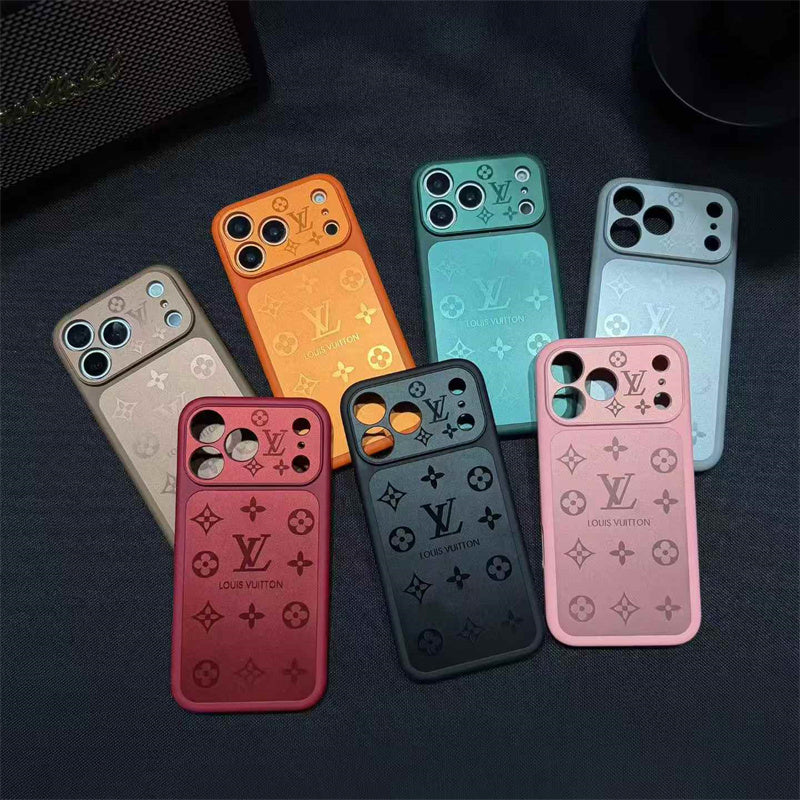 Frosted Lens-Protect Monogram Case for iPhone 16-18 Pro & Pro Max