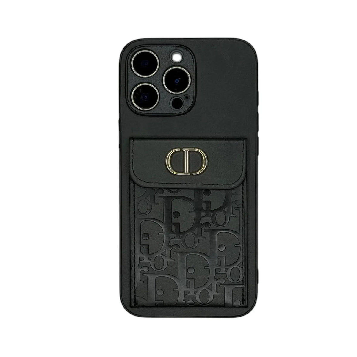 Dior Oblique Flap Pocket Leather Case for iPhone 12-18 Pro & Pro Max