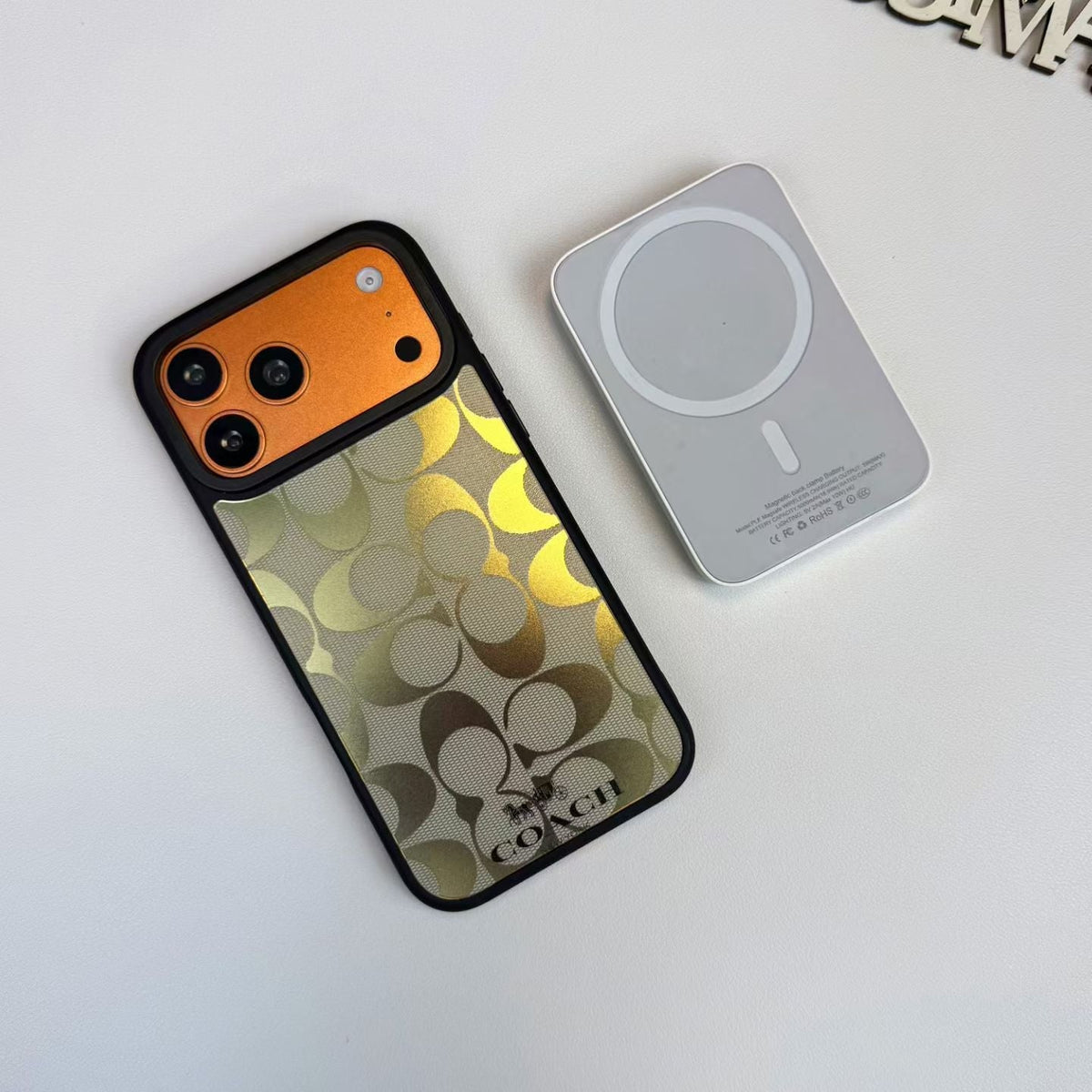 Classic Signature Monogram Fabric Case for iPhone 14-18 Pro & Pro Max