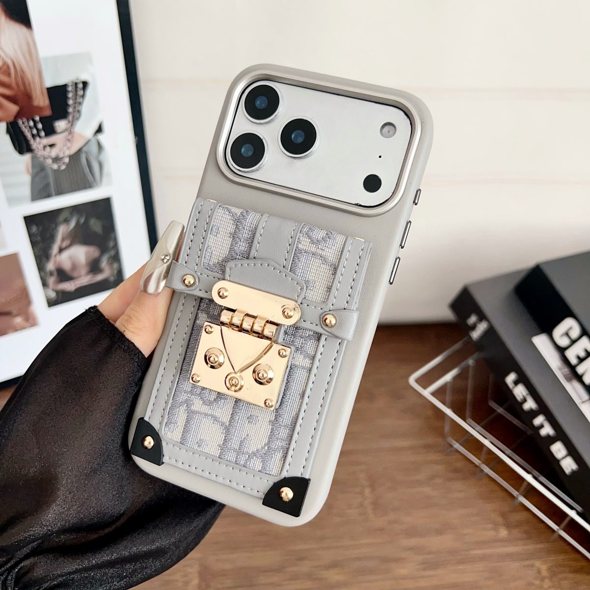 Fashion Dior Crossbody Phone Case for iPhone 13-18 Pro & Pro Max