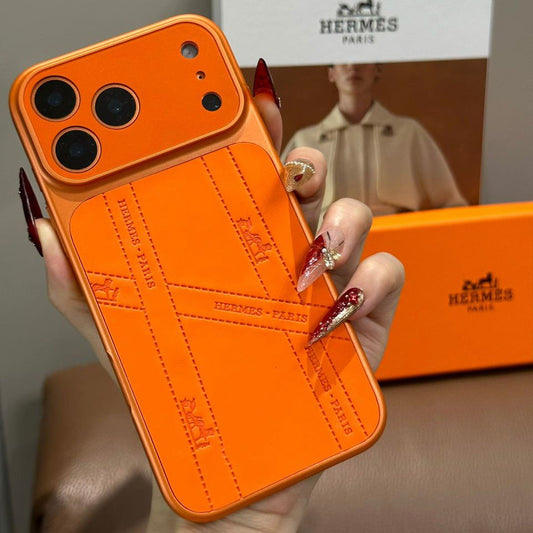 HRM Leather Case with Embossed Ribbon Pattern for iPhone 13-18 Pro & Pro Max