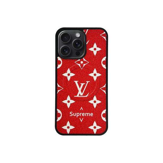 Louis Vuitton Red Monogram Magsafe Case for iPhone 12-18 Pro & Pro Max
