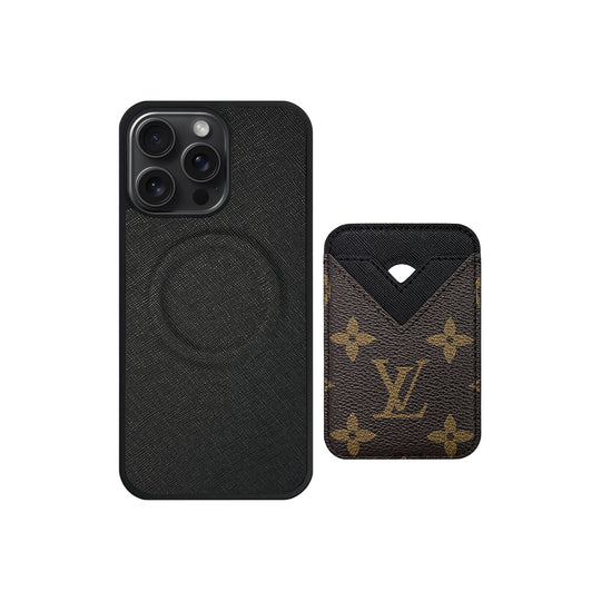 Louis Vuitton Case with Card Holder for iPhone 12-18 Pro & Pro Max