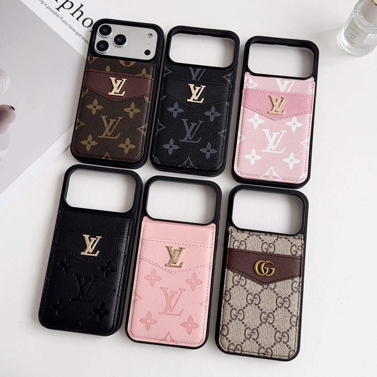 Louis Vuitton Card Holder Case For iPhone 12-18 Pro & Pro Max