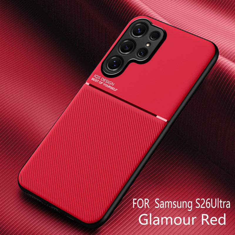 Magnetic Texture Leather Case for Samsung Galaxy S23 / S24 / S25 / S26 Ultra