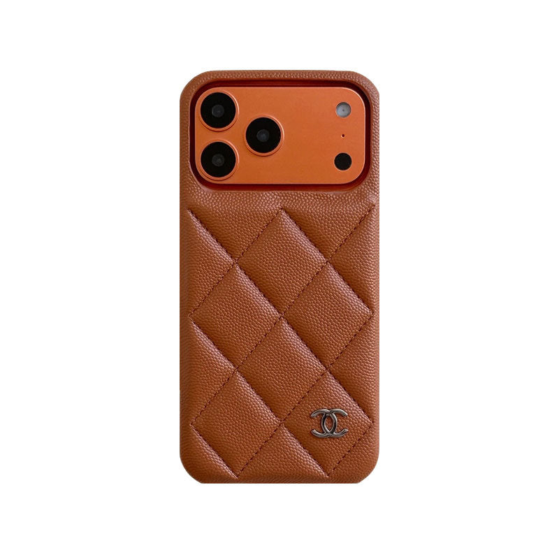 Chanel Classic Diamond Quilted Leather Case for iPhone 13-18 Pro & Pro Max