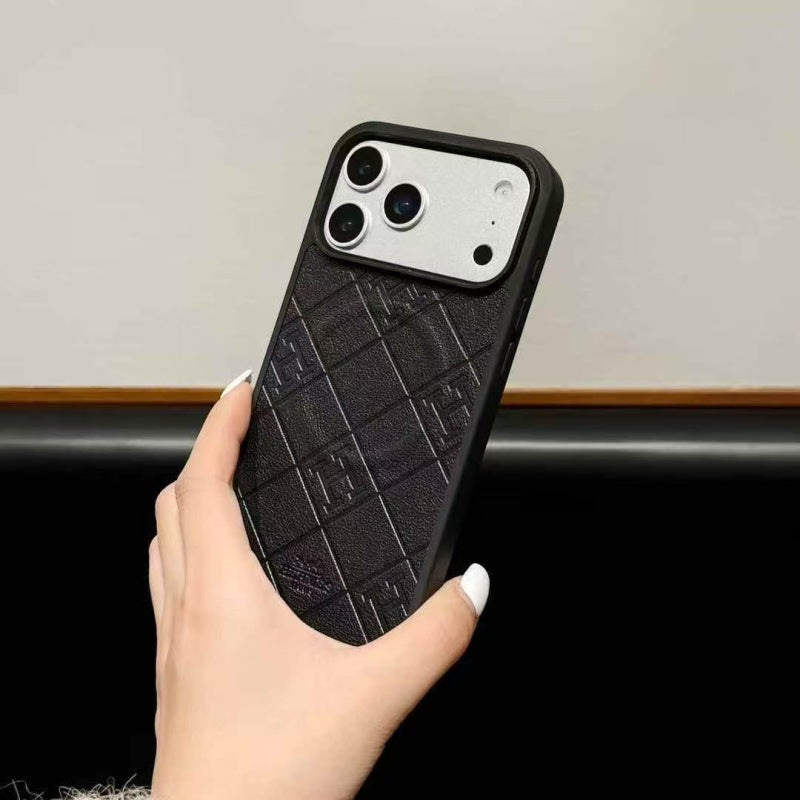 HRM MagSafe Quilted Leather Phone Case for iPhone 12-18 Pro & Pro Max
