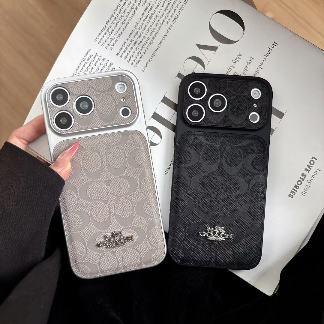 Luxury Coach Monogram Protective Case for iPhone 12-18 Pro & Pro Max