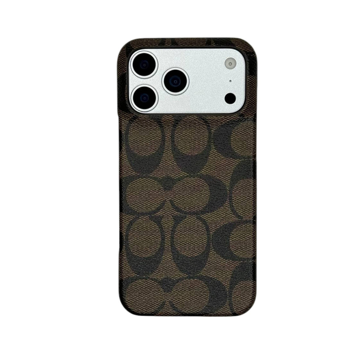 Coach Signature Monogram Canvas Case for iPhone 12-18 Pro & Pro Max