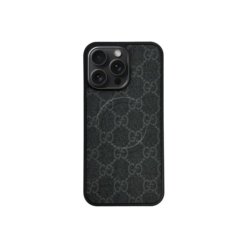 GG Designer Monogram MagSafe Case for iPhone 12-18 Pro & Pro Max