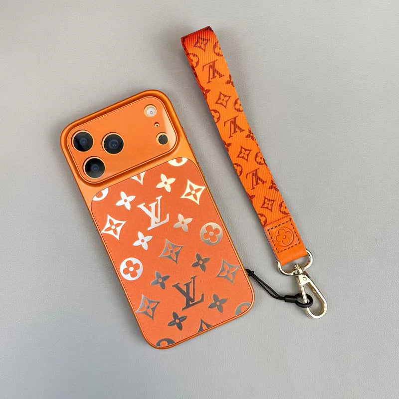 Premium LV Monogram Phone Case with Mini Strap For iPhone 14-18 Pro & Pro Max