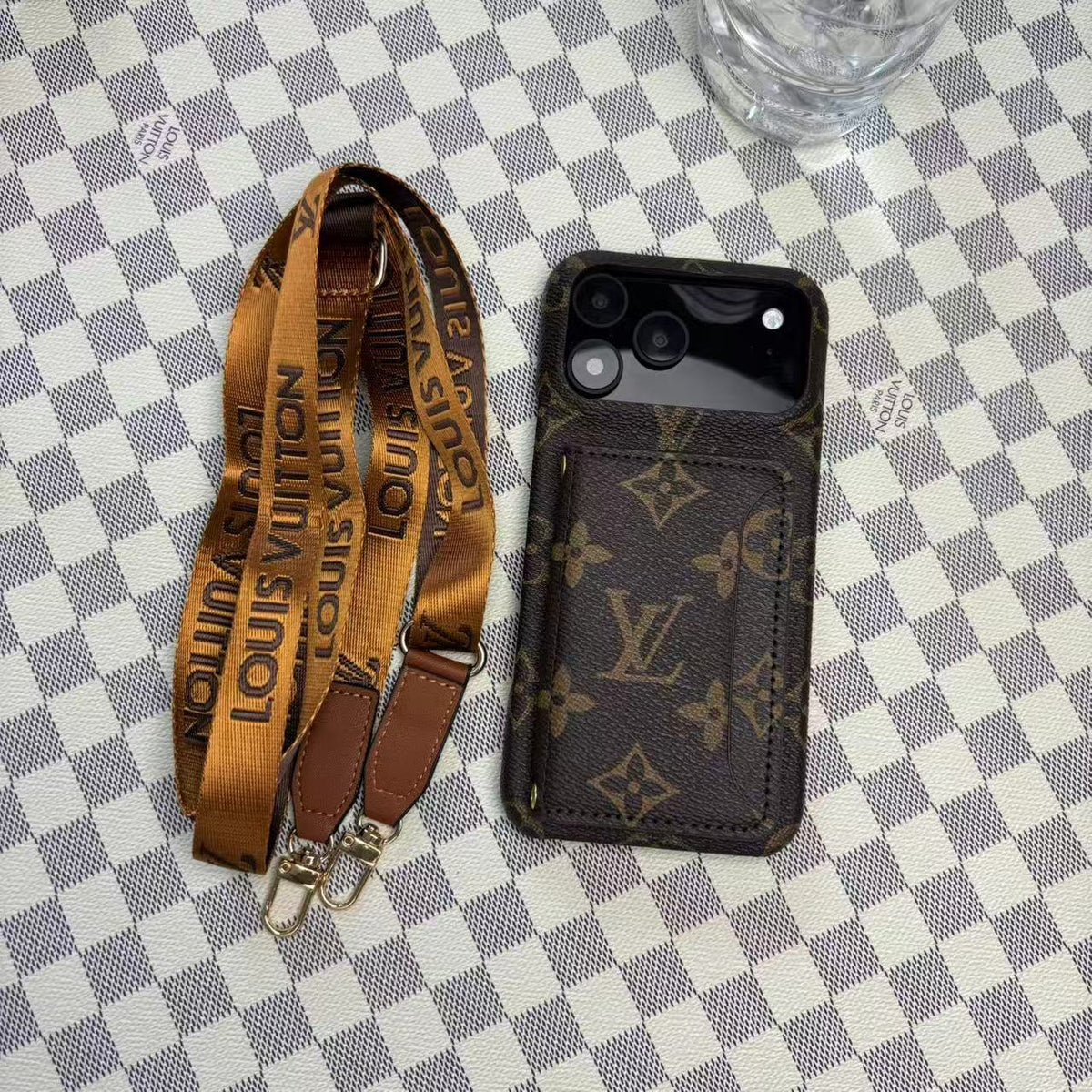 Monogram LV Leather Phone Case For iPhone 13-18 Pro & Pro Max