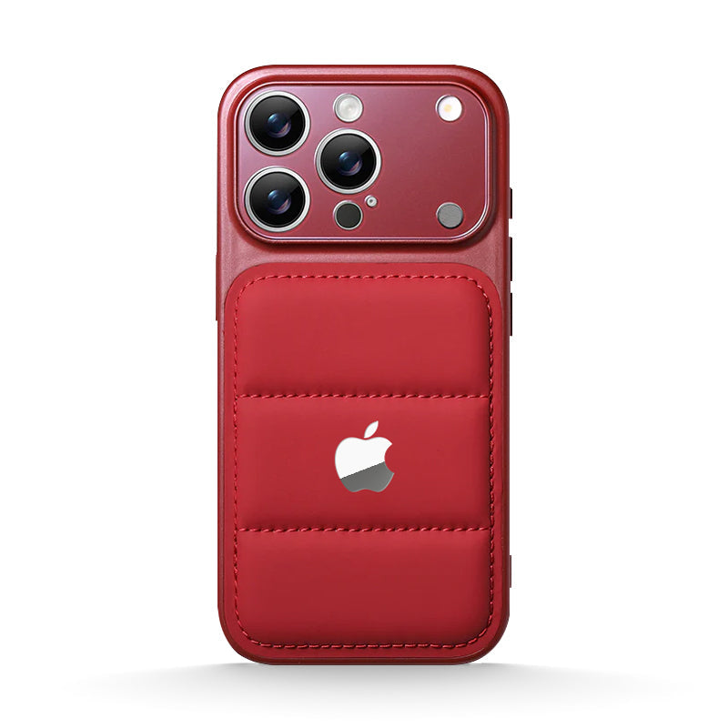 Premium Puffer Leather Case for iPhone 13-18 Pro & Pro Max