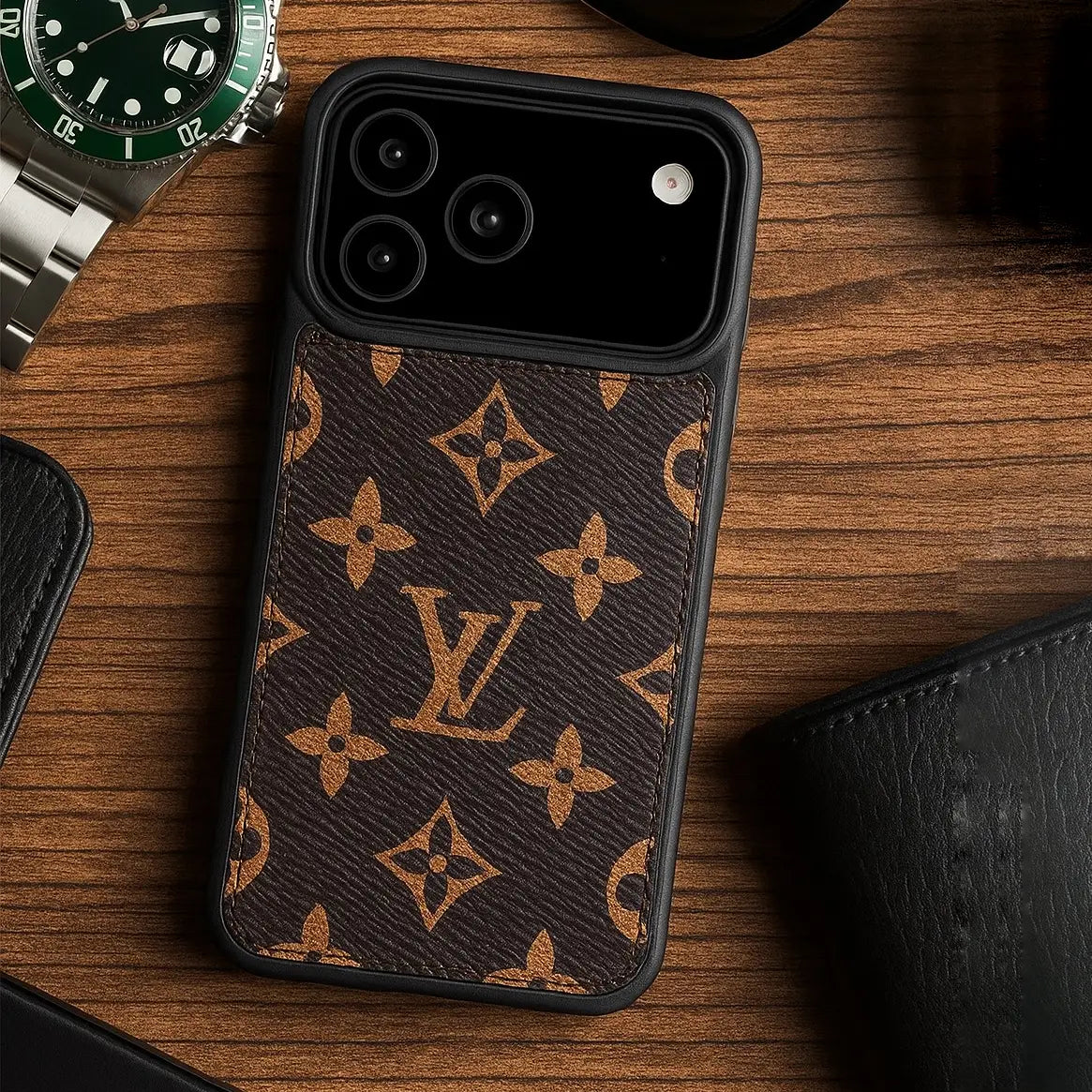 Luxe Louis Vuitton Leather Case For iPhone 12-18 Pro & Pro Max