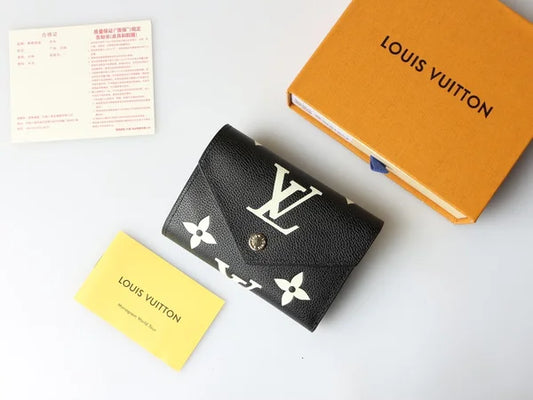 Luxury Brand Wallet Black Monogram Card Holder