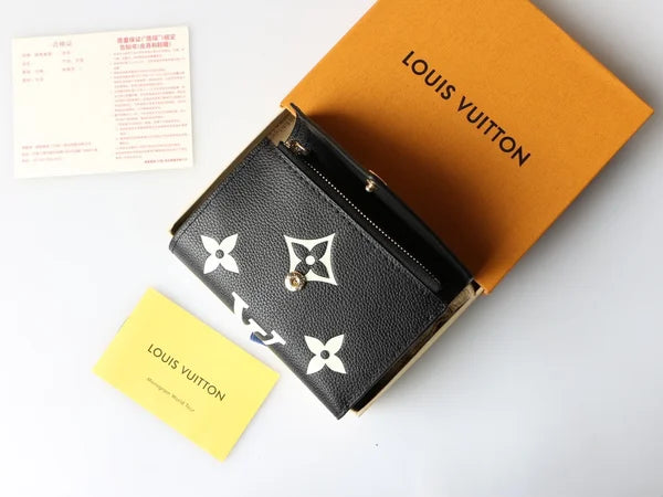 Luxury Brand Wallet Black Monogram Card Holder
