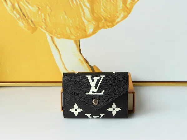 Luxury Brand Wallet Black Monogram Card Holder
