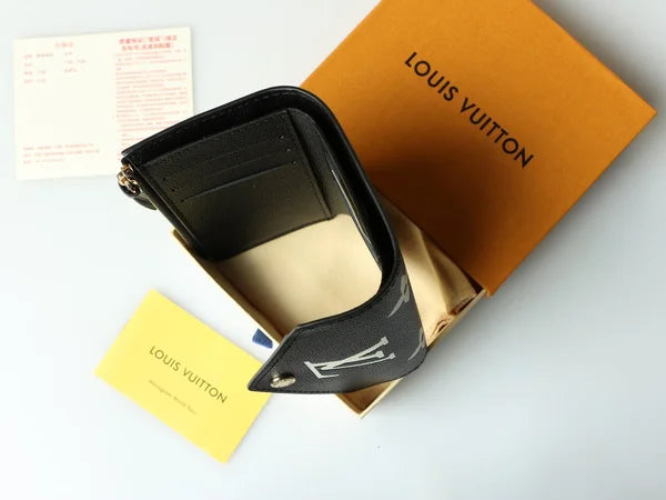 Luxury Brand Wallet Black Monogram Card Holder