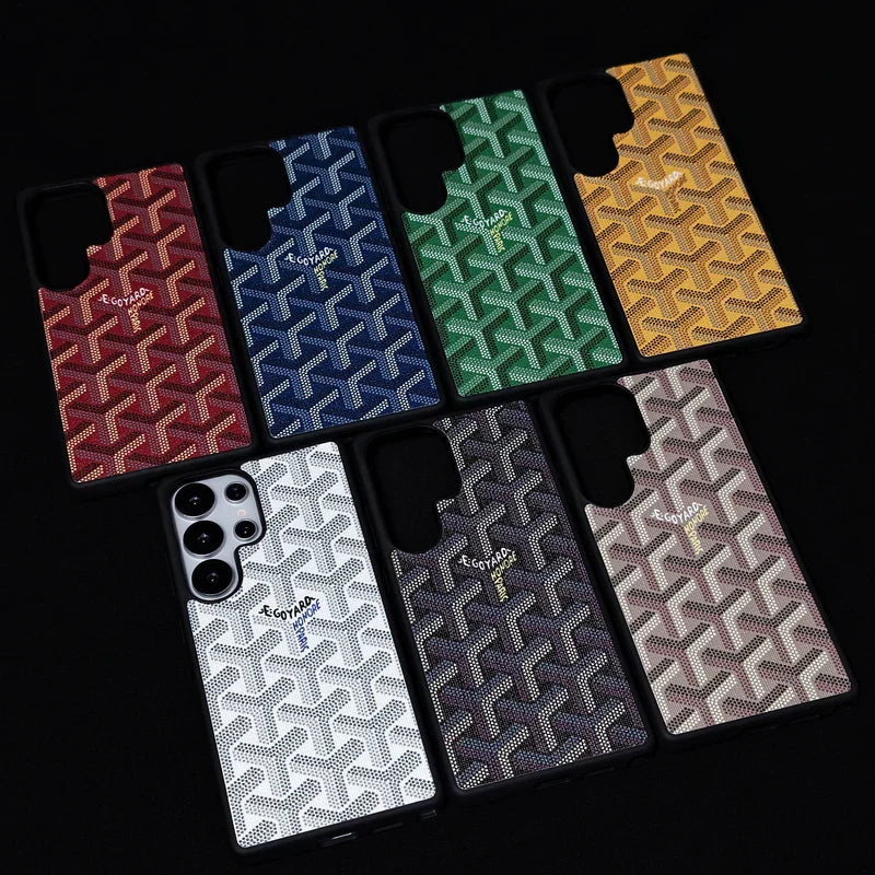 Premium Blue GYD-Style Pattern with Magsafe Option for Samsung S22-S26 Series