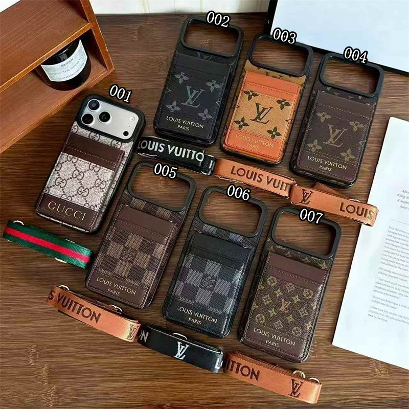 Luxury Louis Vuitton Phone case with card slot for iPhone 12-18 Pro & Pro Max