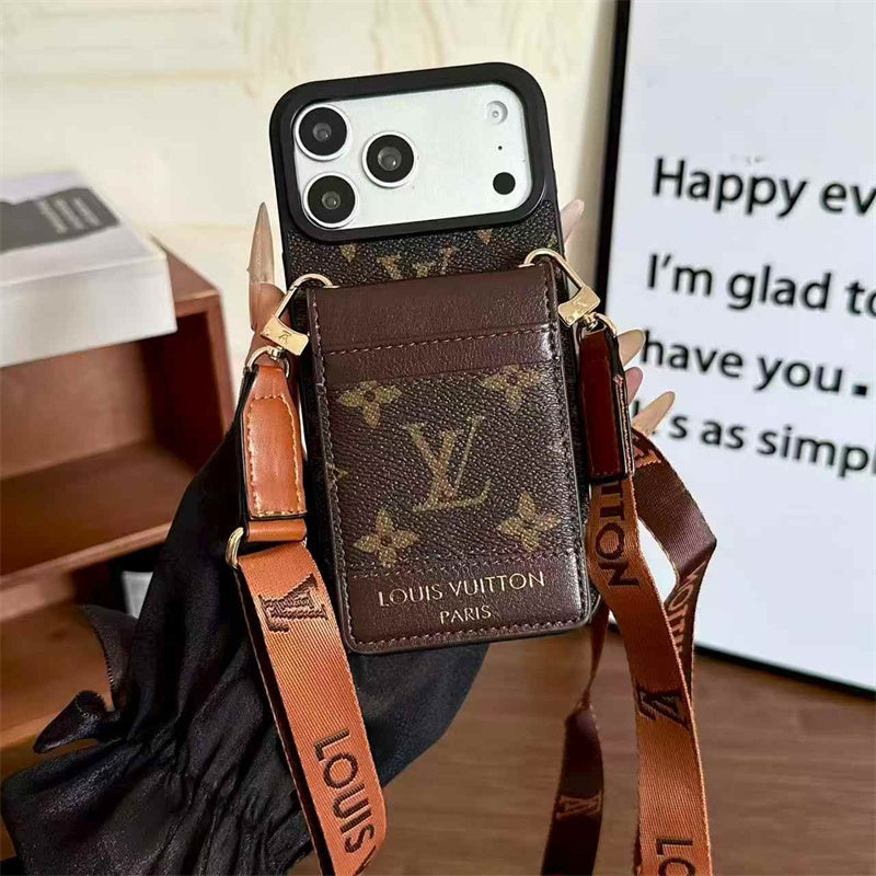 Luxury Louis Vuitton Phone case with card slot for iPhone 12-18 Pro & Pro Max