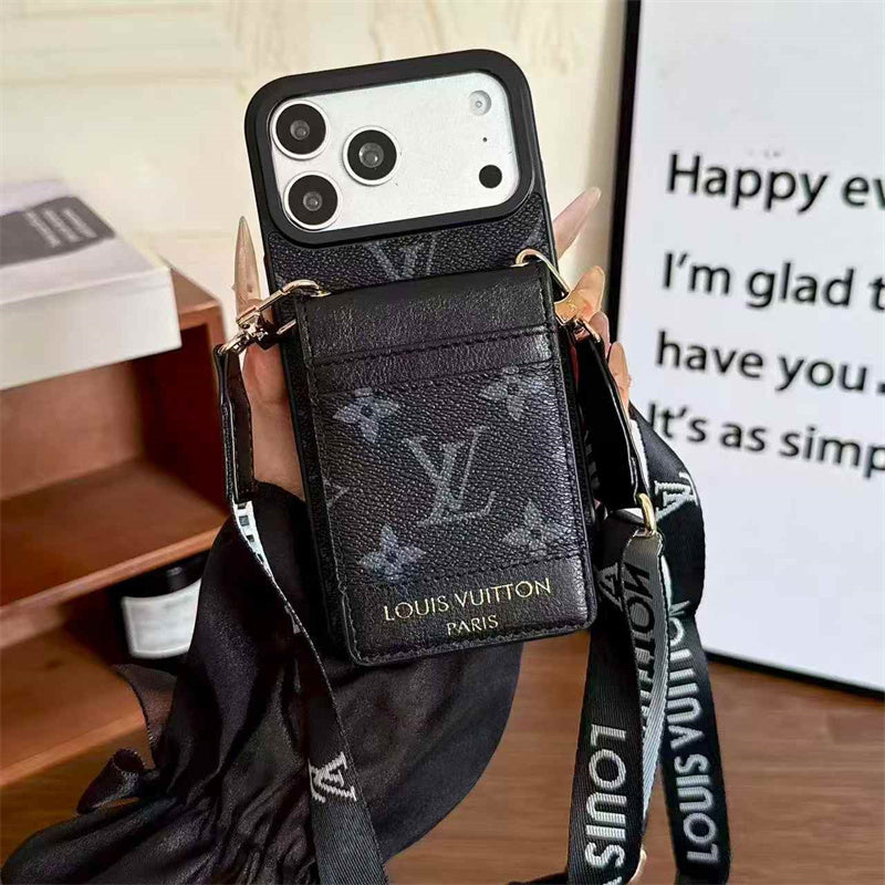 Luxury Louis Vuitton Phone case with card slot for iPhone 12-18 Pro & Pro Max