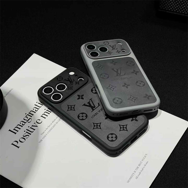 Frosted Lens-Protect Monogram Case for iPhone 16-18 Pro & Pro Max