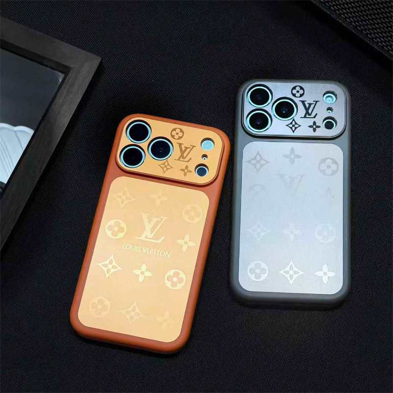 Frosted Lens-Protect Monogram Case for iPhone 16-18 Pro & Pro Max
