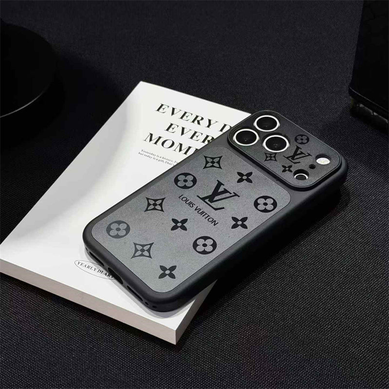 Frosted Lens-Protect Monogram Case for iPhone 16-18 Pro & Pro Max