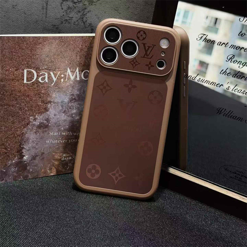 Frosted Lens-Protect Monogram Case for iPhone 16-18 Pro & Pro Max