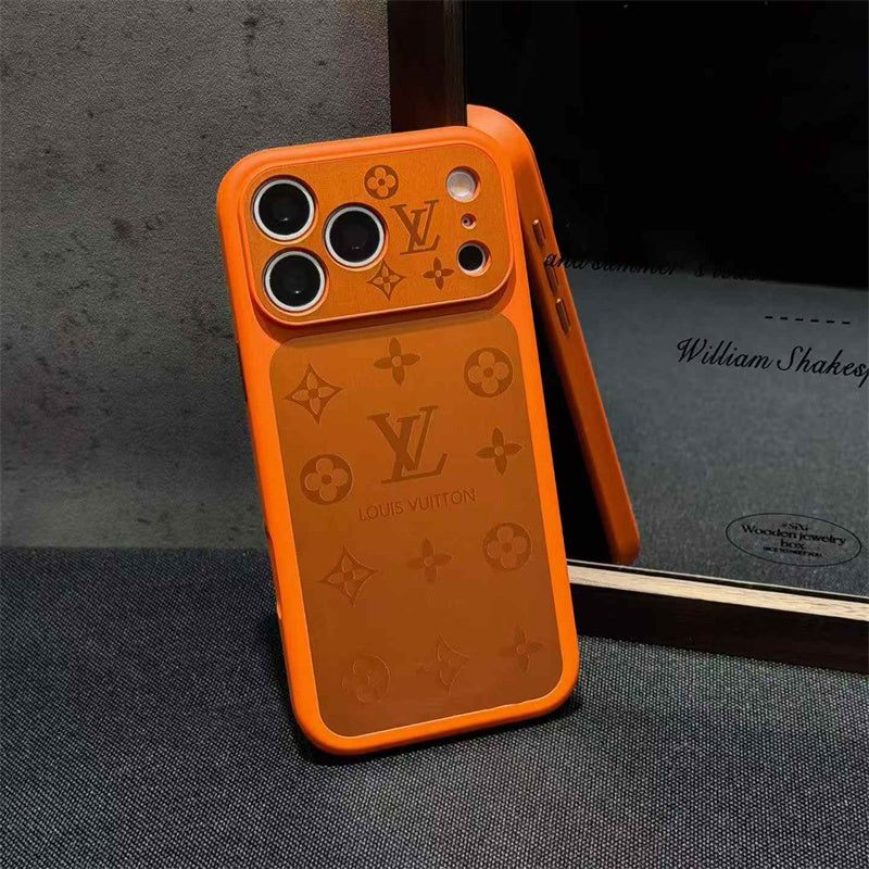 Frosted Lens-Protect Monogram Case for iPhone 16-18 Pro & Pro Max