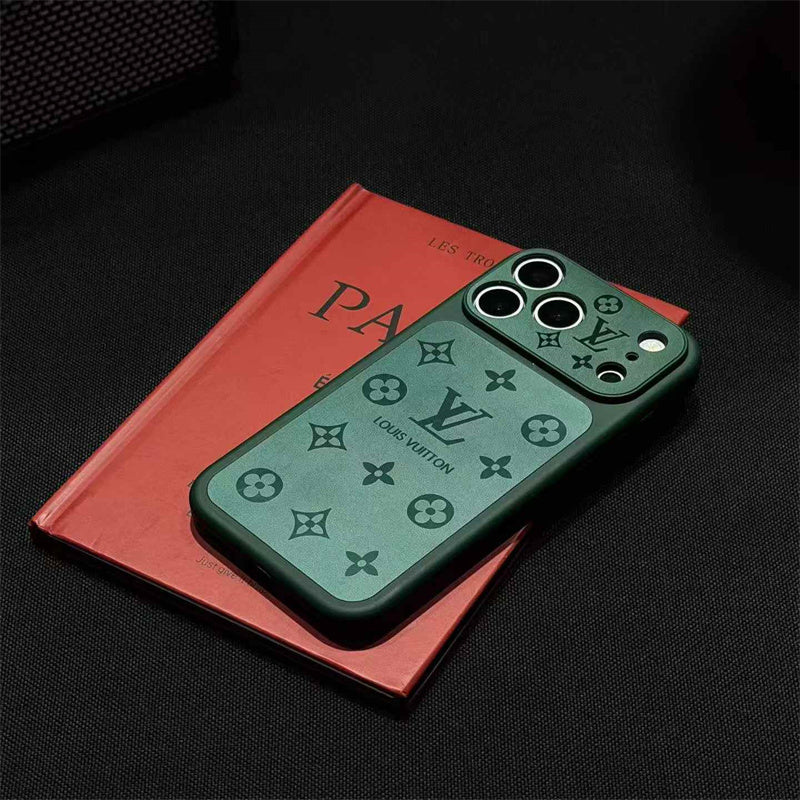 Frosted Lens-Protect Monogram Case for iPhone 16-18 Pro & Pro Max