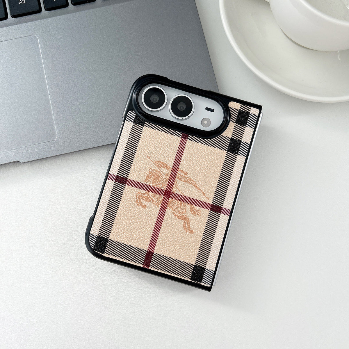 Luxury Lv Classic Leather Monogram Case for iPhone Duo