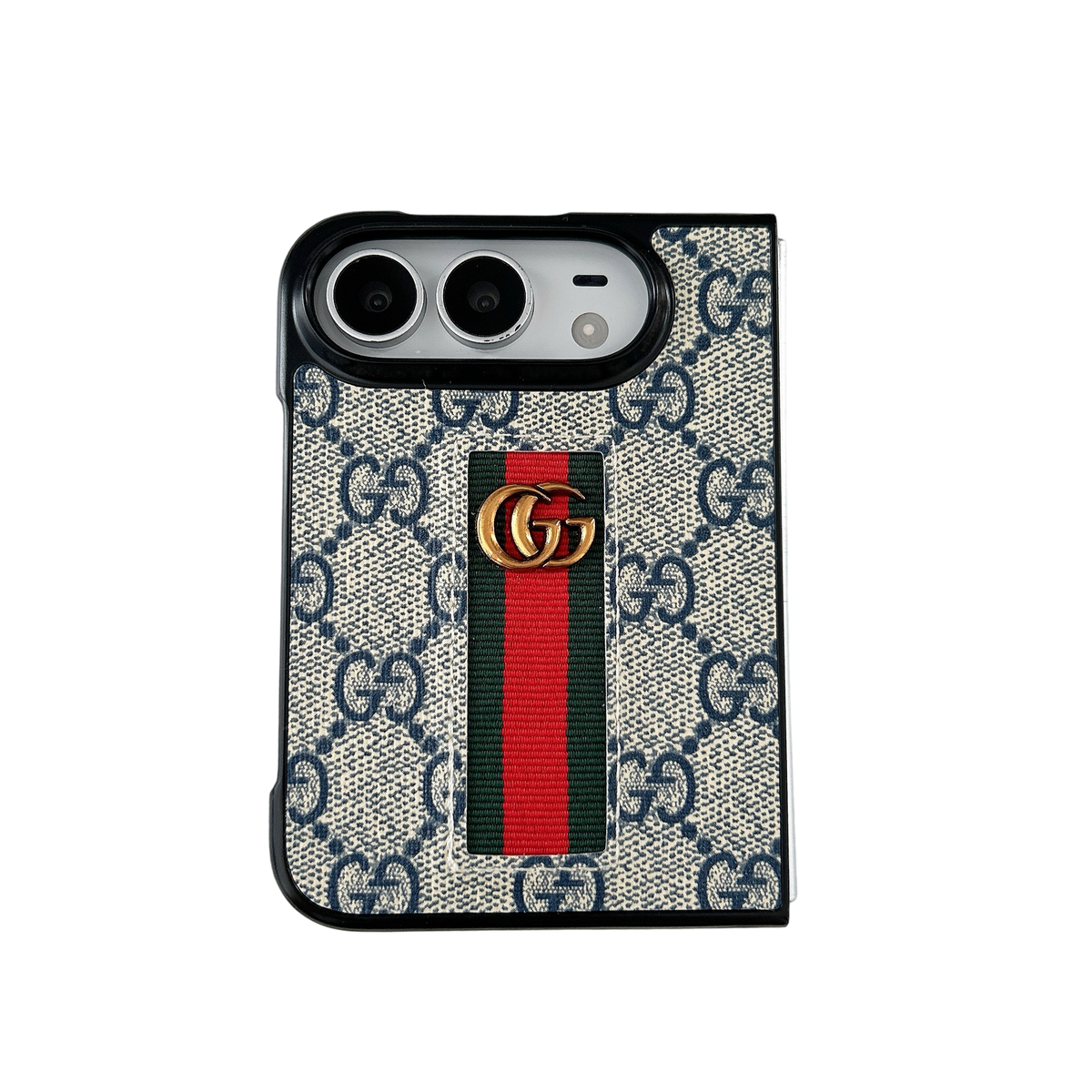 Classic Luxury GG Monogram Canvas Case for iPhone Duo