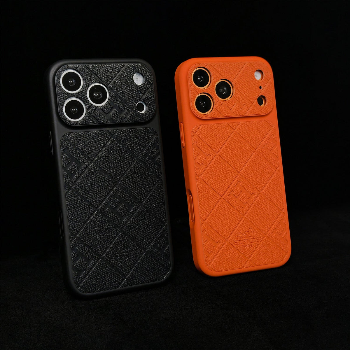 Luxury HRM Leather Phone Case for iPhone 14-18 Pro & Pro Max