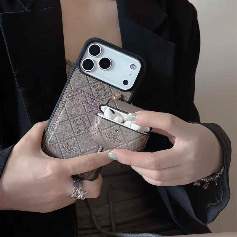 HRM Quilted Leather Case with Matching AirPods Case