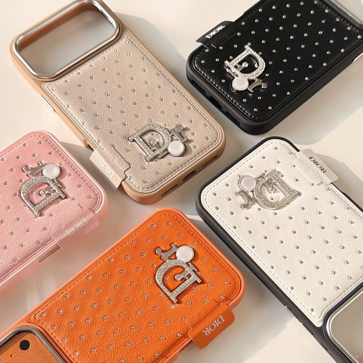 Classic Style Crystal Studded Phone Case for iPhone 13-18 Pro & Pro Max