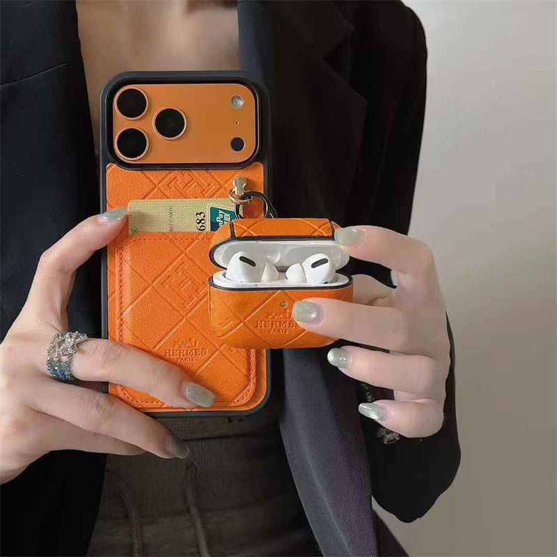 HRM Quilted Leather Case with Matching AirPods Case