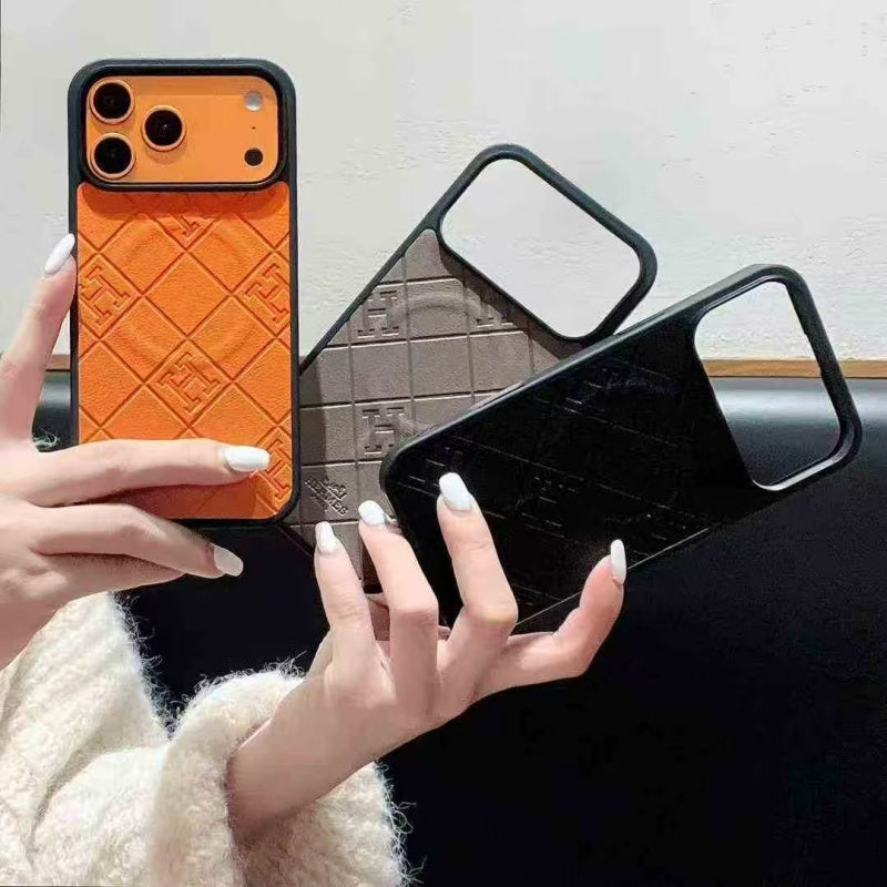 HRM MagSafe Quilted Leather Phone Case for iPhone 12-18 Pro & Pro Max