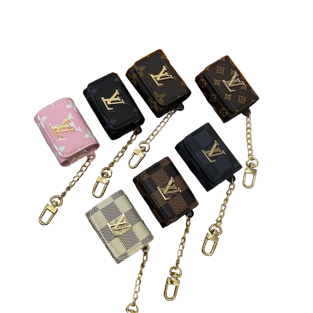 Luxury Genuine Leather Case for Apple AirPods Headphones Roxy New