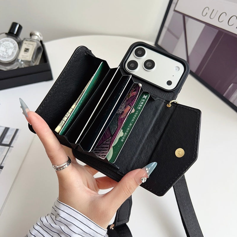 GG Classic Monogram Leather Card Case for iPhone 12-18 Pro & Pro Max