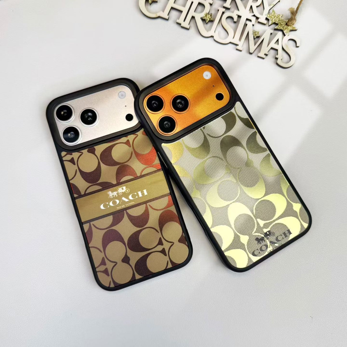 Classic Signature Monogram Fabric Case for iPhone 14-18 Pro & Pro Max