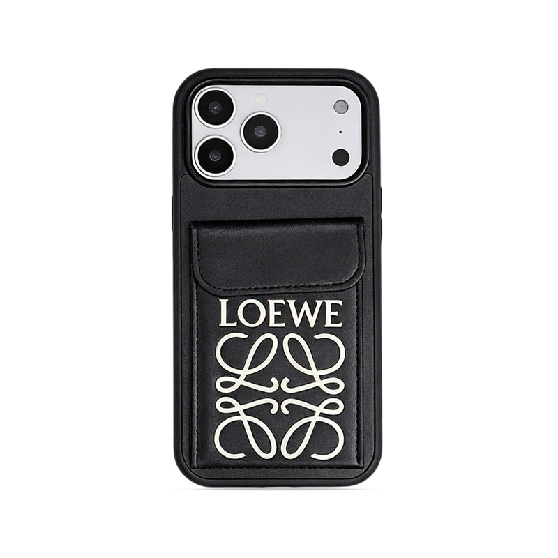 Premium Loewe Phone Case with Black Shoulder Strap For iPhone 12-18 Pro & Pro Max