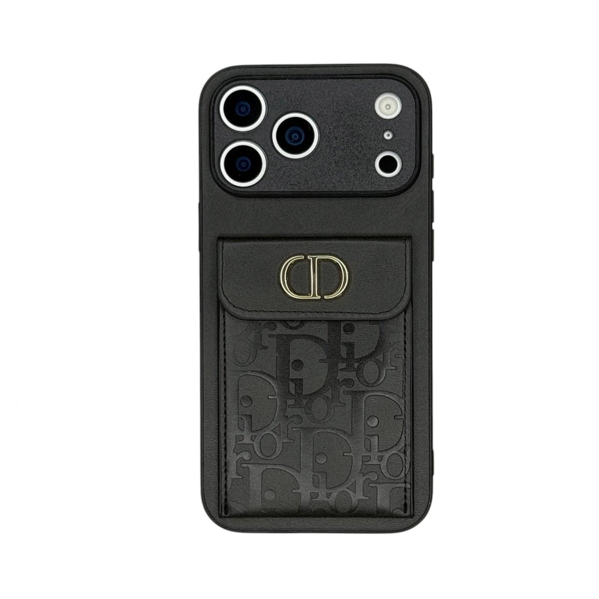 Dior Oblique Flap Pocket Leather Case for iPhone 12-18 Pro & Pro Max