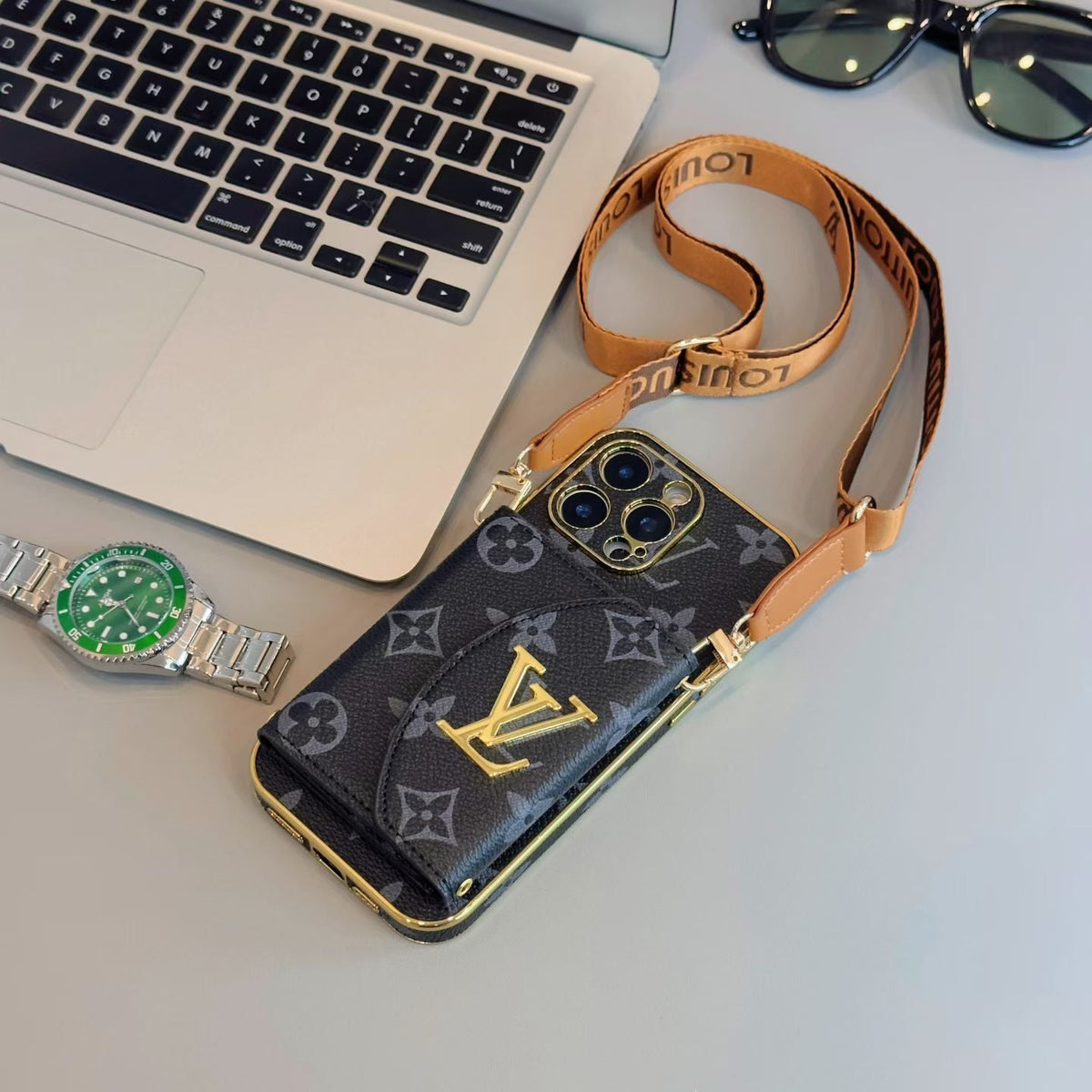 Luxury Crossbody Wallet Phone Case for iPhone 13-18 Pro & Pro Max