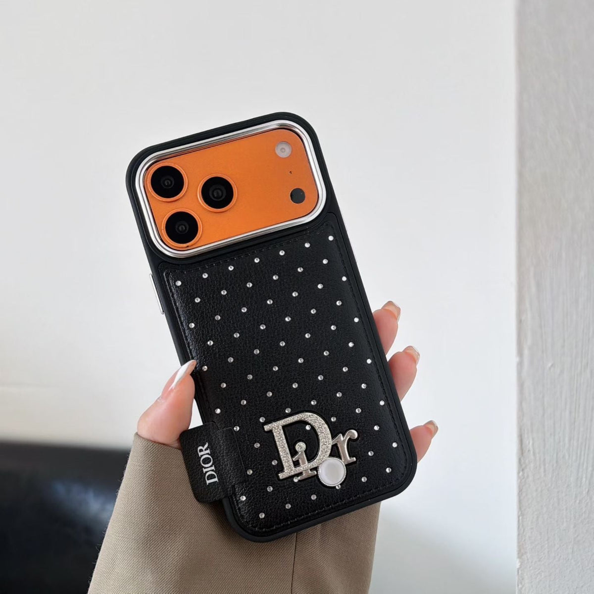 Classic Style Crystal Studded Phone Case for iPhone 13-18 Pro & Pro Max