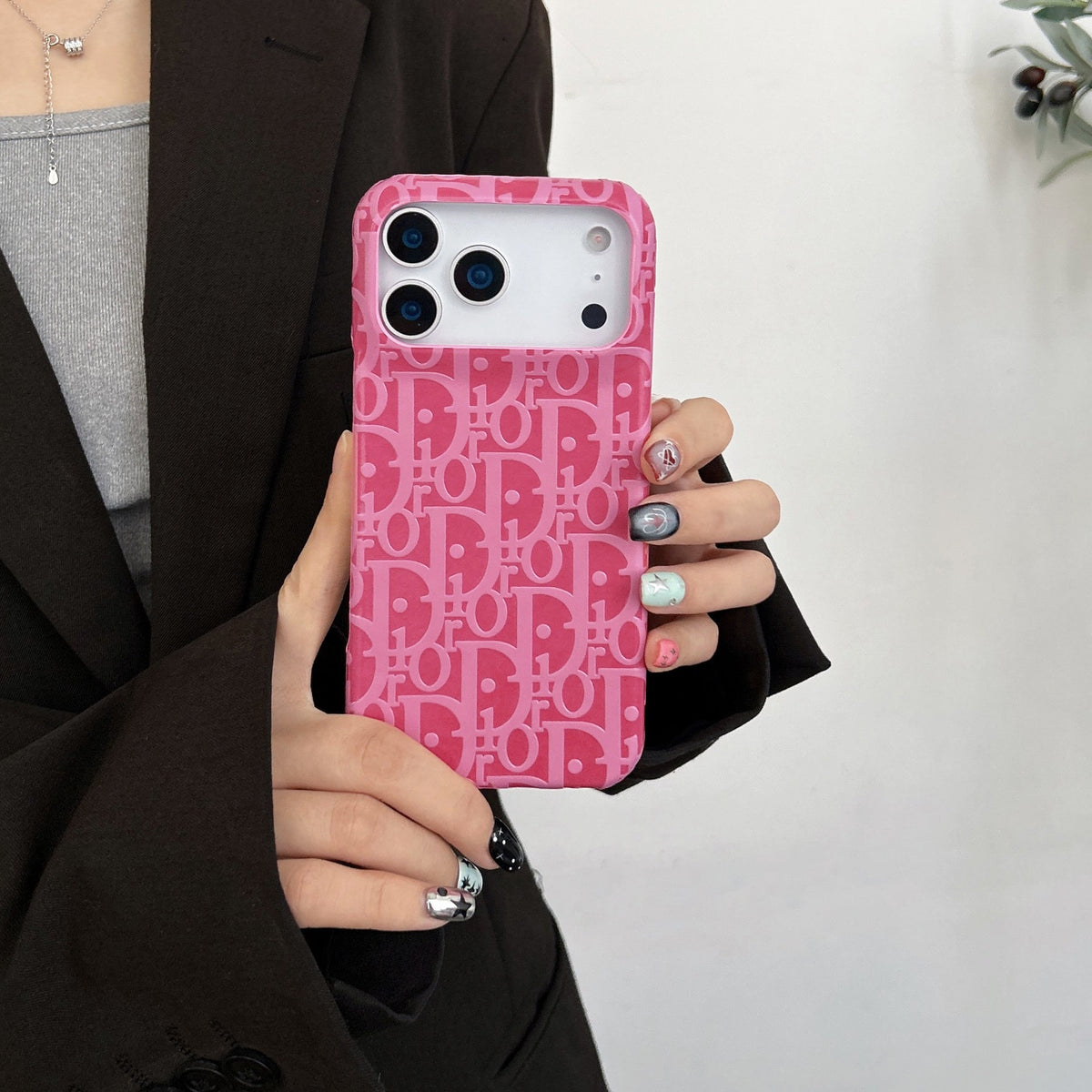 Lux Leather Dior Phone Case For iPhone 12-18 Pro & Pro Max