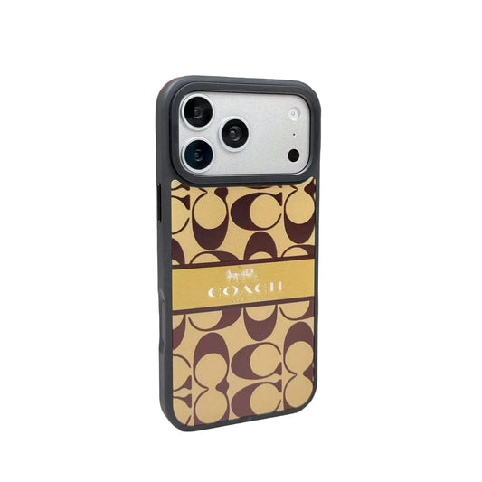Classic Signature Monogram Fabric Case for iPhone 14-18 Pro & Pro Max