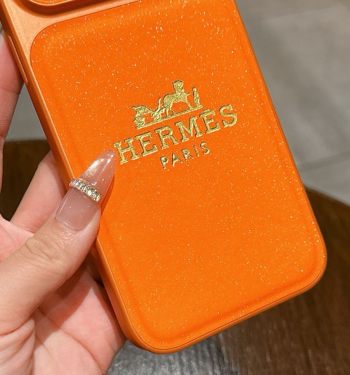 HRM Stamped Paris Emblem Leather Case for iPhone 14-18 Pro & Pro Max