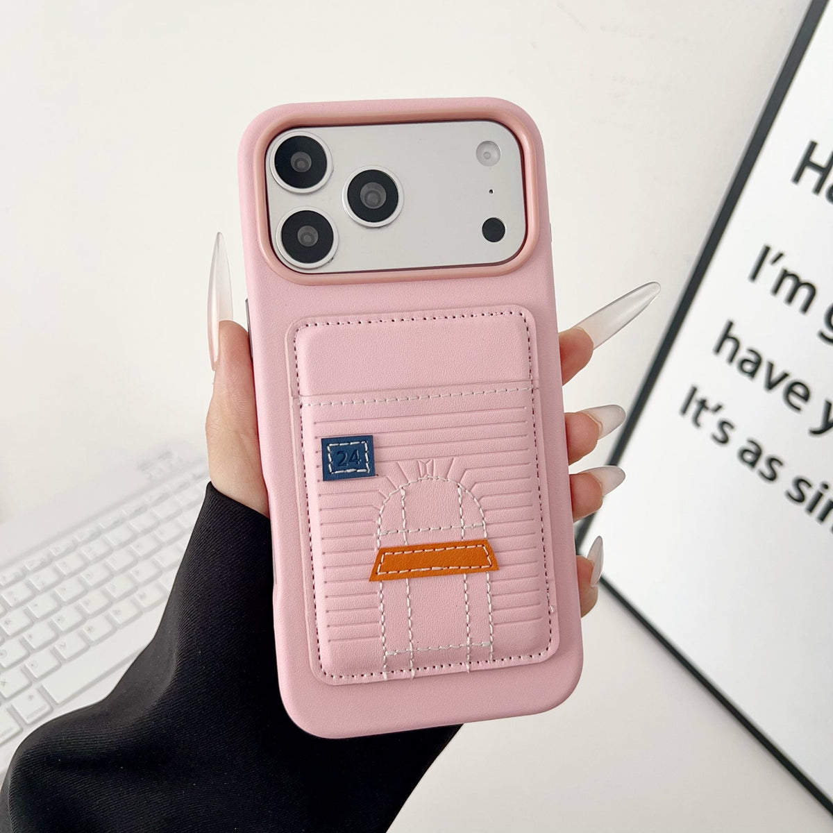 HRM Textured Leather Wallet Case with Card Slots for iPhone 13-18 Pro & Pro Max
